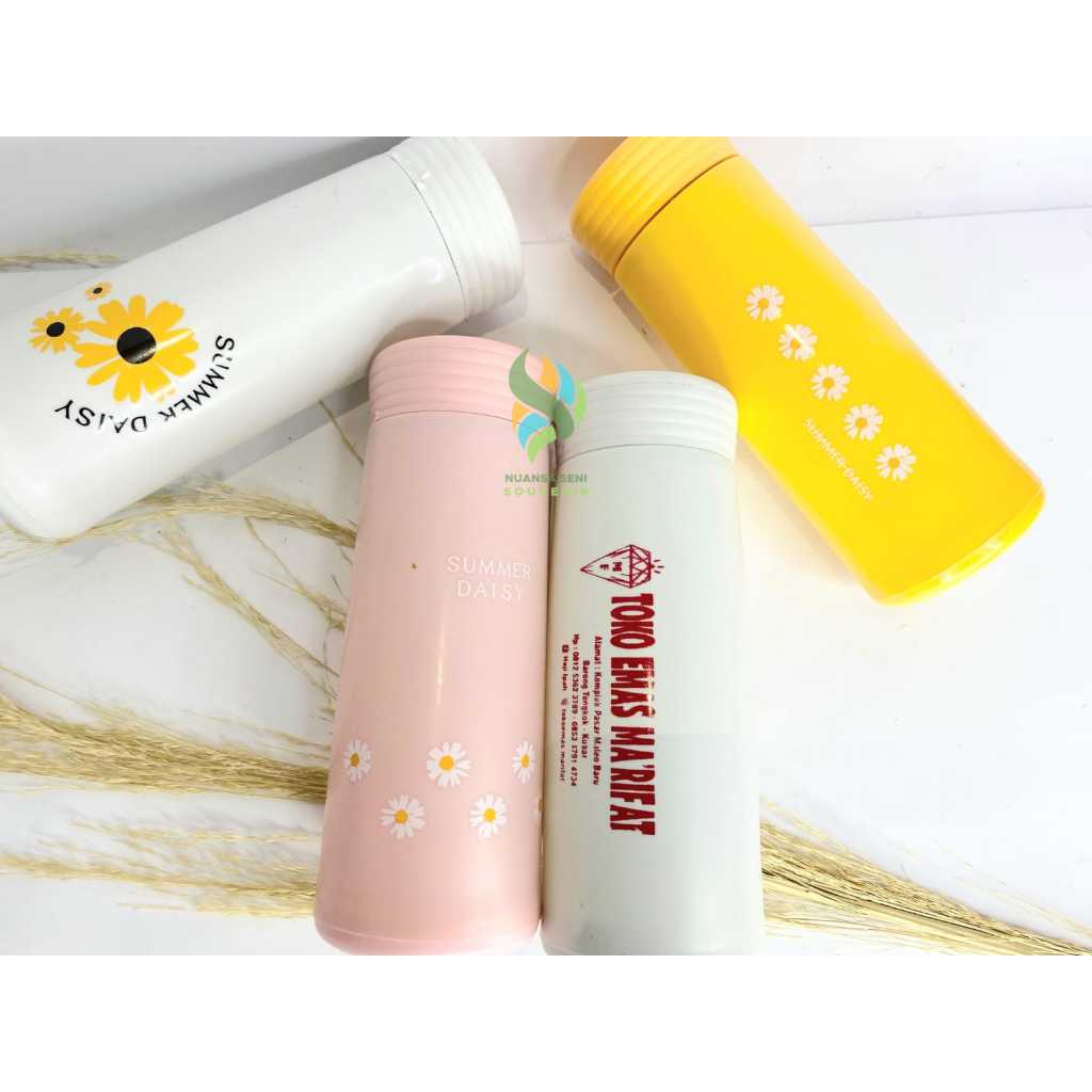 Jual Souvenir Pernikahan Botol Kaca Minum Motif Summer Daisy Tumbler ...