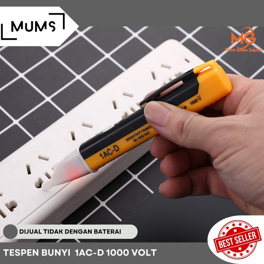 Jual Digital Test Pen Tespen Digital 1AC-D 1000 Volt Tespen Sensor ...