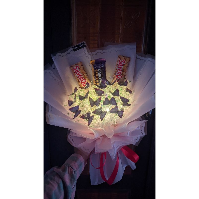 Jual Buket kupu-kupu lampu led viral / buket viral / buket cokelat ...