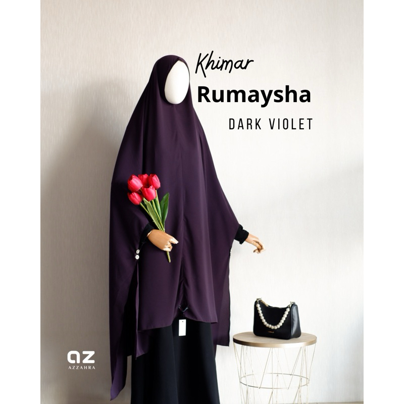 Khimar Syari Lengan Kancing Rumaysha By Azzahra Syar'I