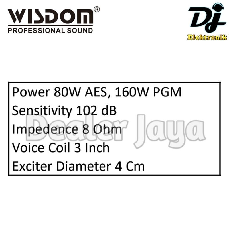 Jual Tweeter / Driver Wisdom DE 750 1A / DE750 1A / DE7501A | Shopee ...
