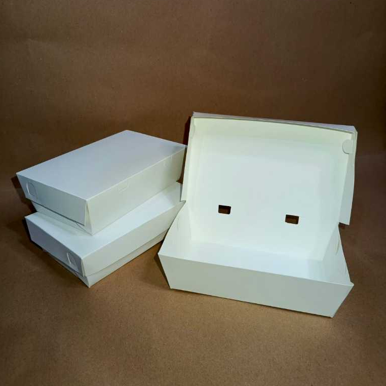 Jual Paper Lunch Box M IVORY NON LAMINASI // ketebalan 250gsm // Lunch