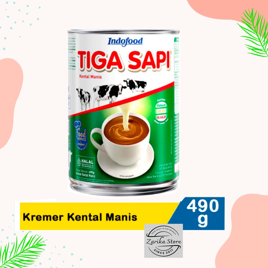 Jual Tiga Sapi Susu Kremer Kental Manis 490gr Indofood Shopee Indonesia