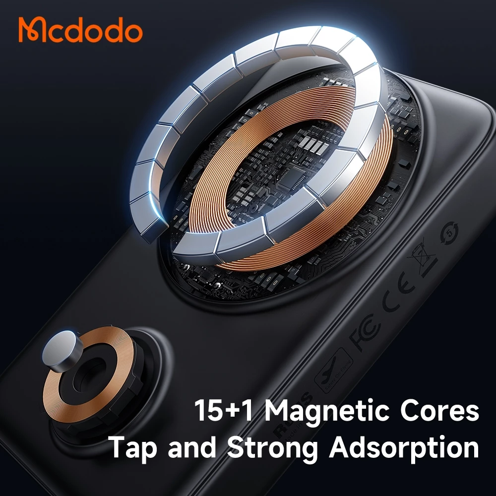 MCDODO Powerbank 2in 1 Magnetic + Charger For Apple Watch Wireless Charging 10.000Mah