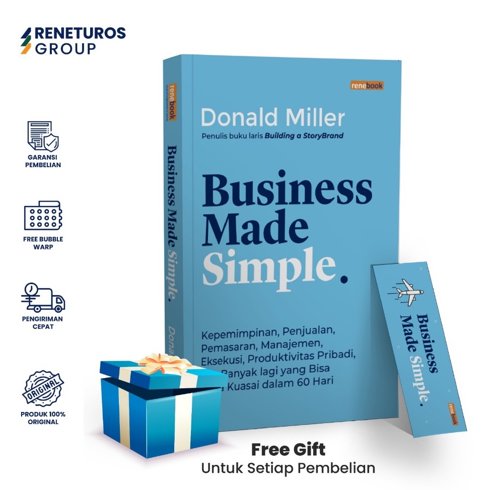 Jual KODE Y55A FREE BUBBLE WRAP Business Made Simple Donald Miller Buku ...