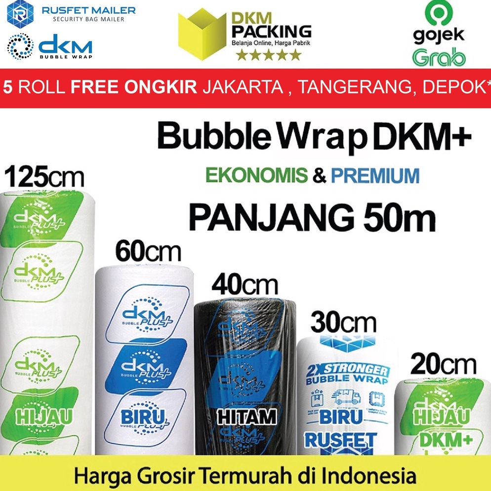 Jual Pilih Ini Plastik Bubble Wrap 5meter DKM PLUS PREMIUM Bubblewrap ...