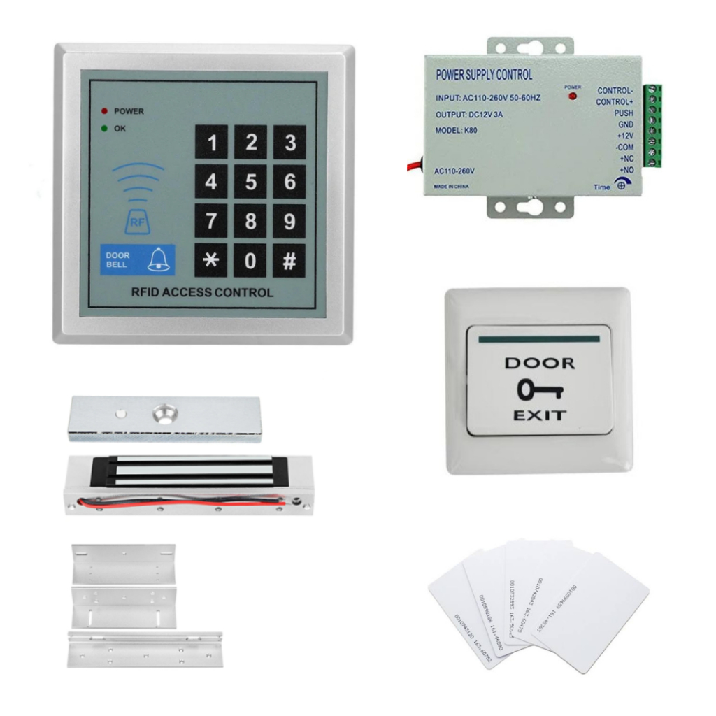 Jual Access Door Rfid 125KHZ Paket Akses Pintu Rfid/Pin Access Control ...