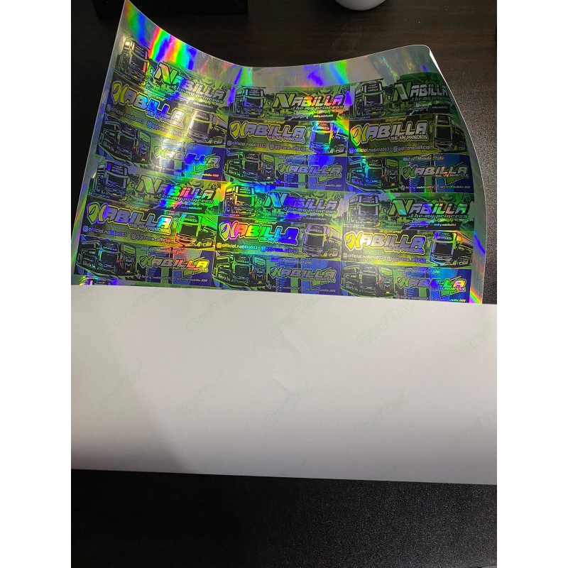 Jual PAKET 1 LEMBAR ATAU 48 PCS STICKER BUS NABILA HOLOGRAM ASLI ANTI ...