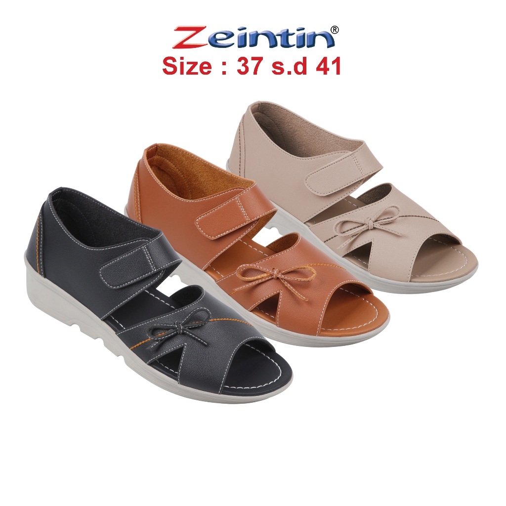 Jual Zeintin - Sepatu Sandal Wanita Bahan Kulit Sintetis Wanita Sendal ...