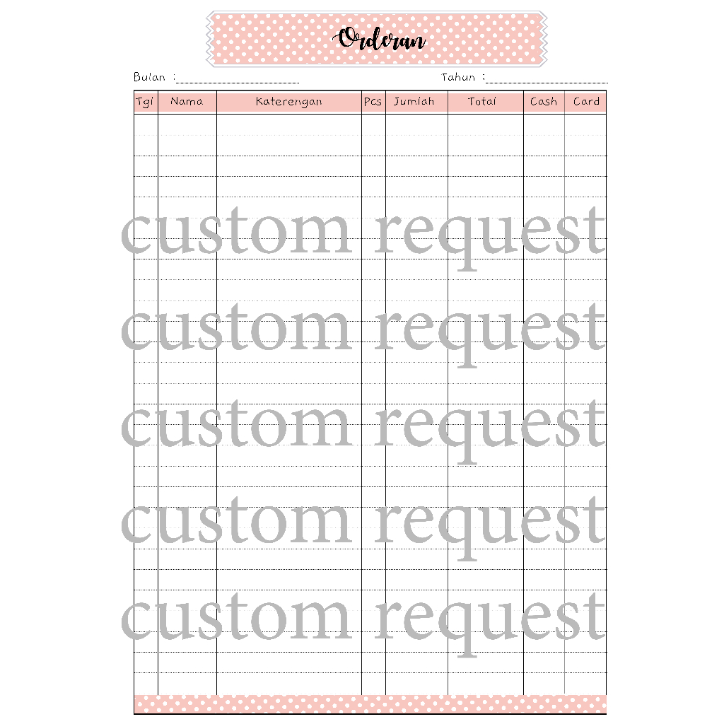 Jual kertas binder REQUEST CUSTOM | Shopee Indonesia