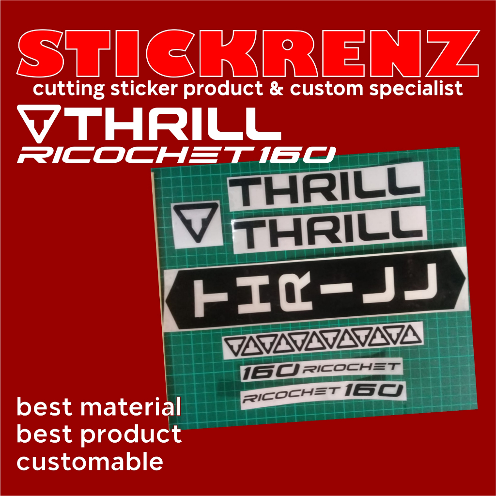 Jual Cutting Sticker Stiker Frame Sepeda Roadbike, MTB, Thrill Ricochet ...
