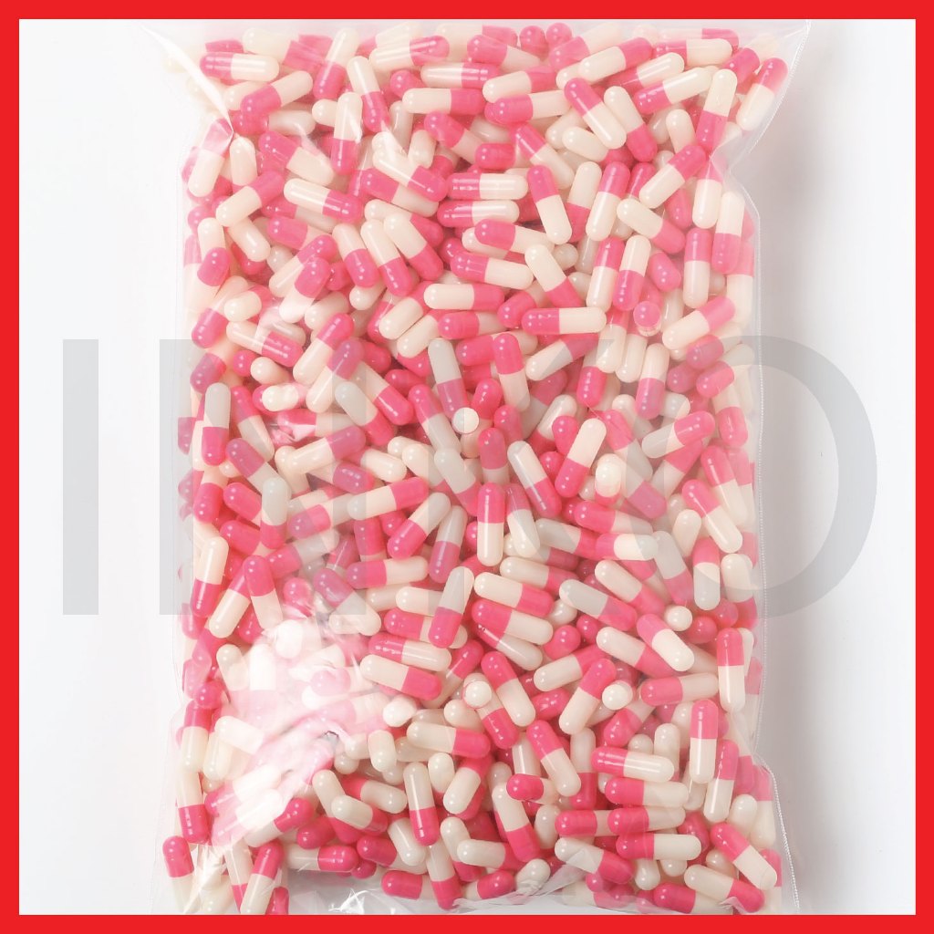 Jual CAPSUGEL CANGKANG KAPSUL KOSONG HALAL CAPSULES PINK WHITE SIZE 0 ...
