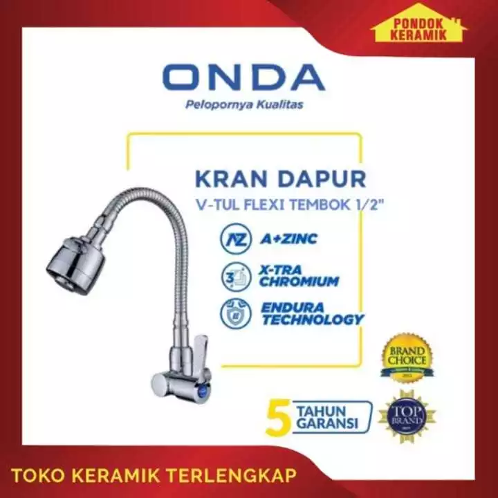 keran Dapur Cuci Piring Angsa Onda Fleksibel V-TUL Flexibel Tembok 1/2"
