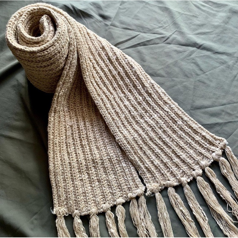 Jual (COD Gosend) CLEARANCE SALE Syal Scarf Leher RAJUT HANDMADE ALPACA ...