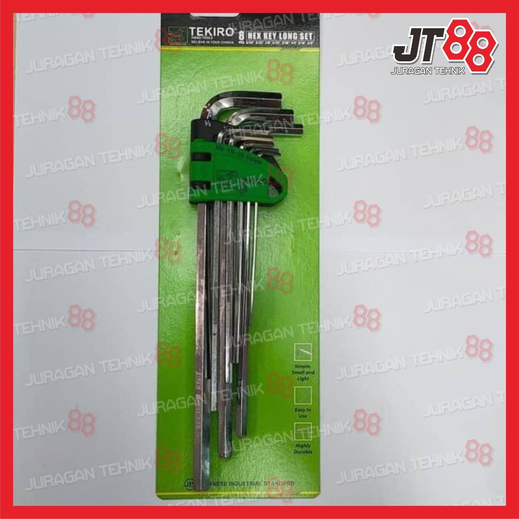 Jual TEKIRO KUNCI L SET INCHI PANJANG 8PCS HK-LS1201 | Shopee Indonesia