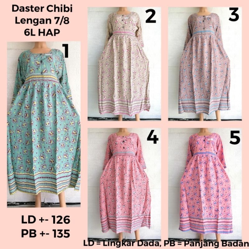 Jual DASTER CHIBI LENGAN 7/8 JUMBO 6L HAP BUSUI FRIENDLY BU TEJO KPK ...