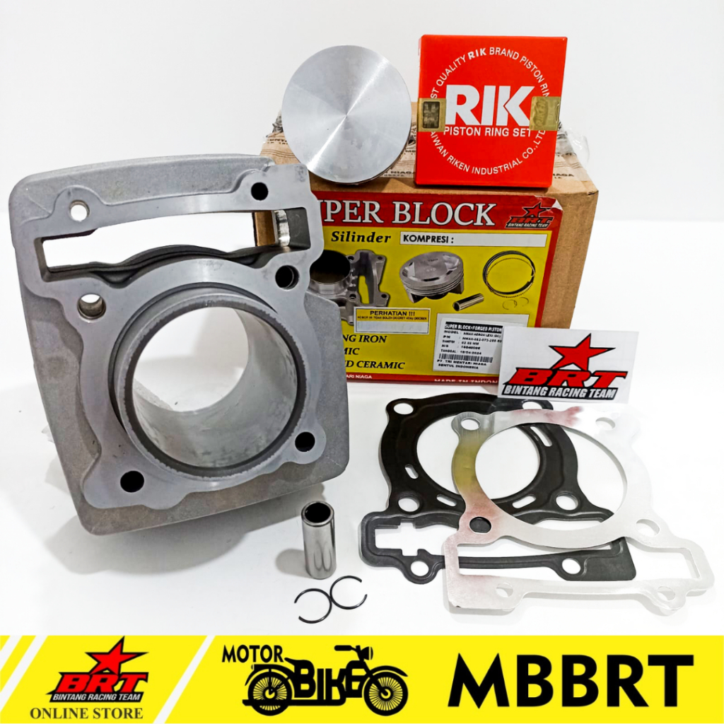 Jual BLOK CAST IRON DOUBLE COOLER PISTON BRT NMAX AEROX LEXI WR 155 ...