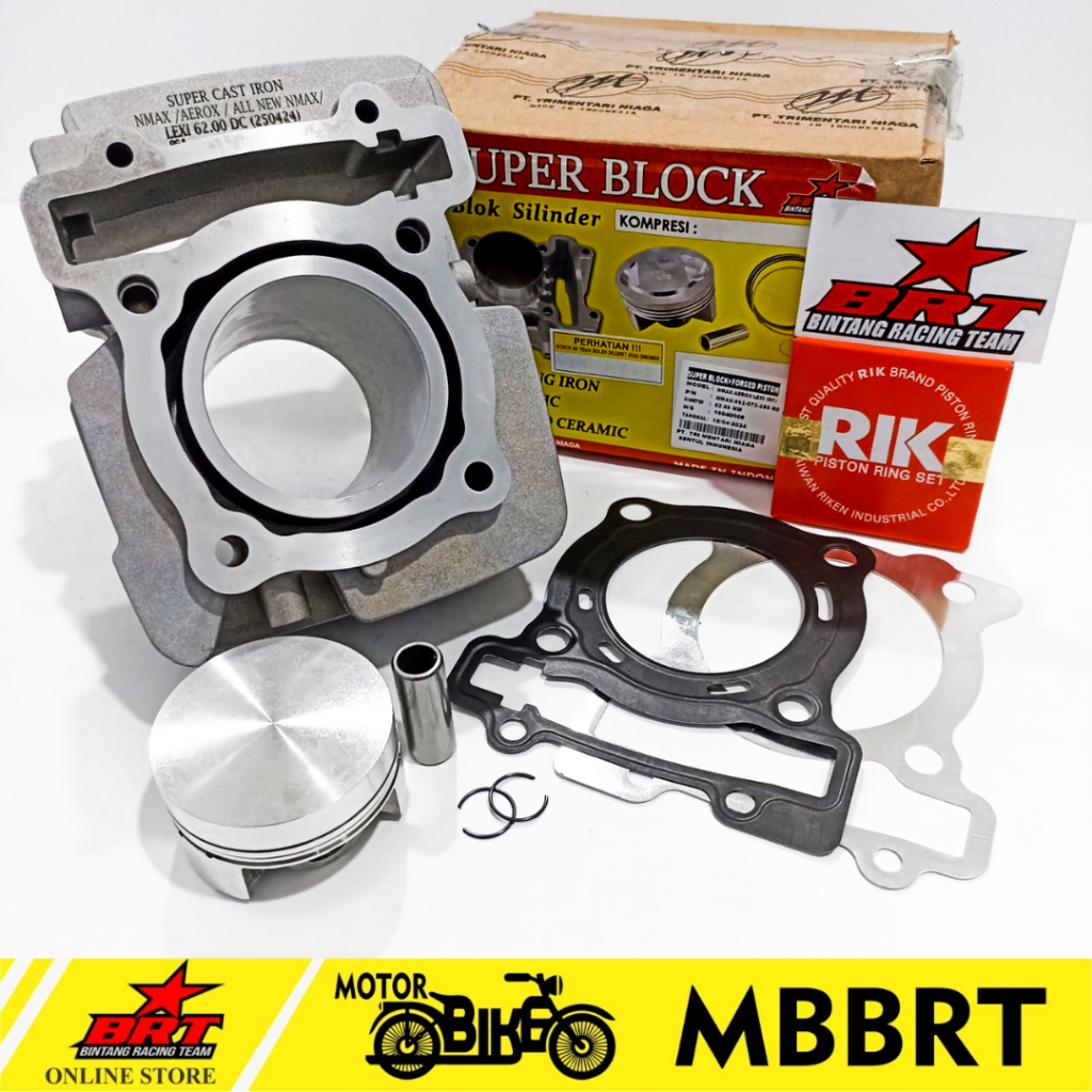 Jual BLOK CAST IRON DOUBLE COOLER PISTON BRT NMAX AEROX LEXI WR 155 ...
