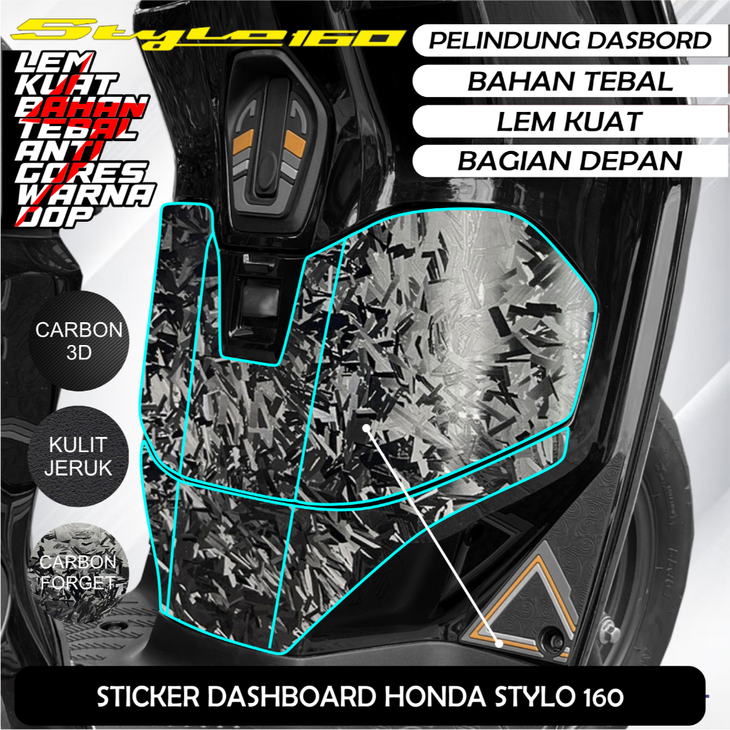 Jual STICKER PELINDUNG DASHBOARD DEPAN STYLO 160 | Shopee Indonesia