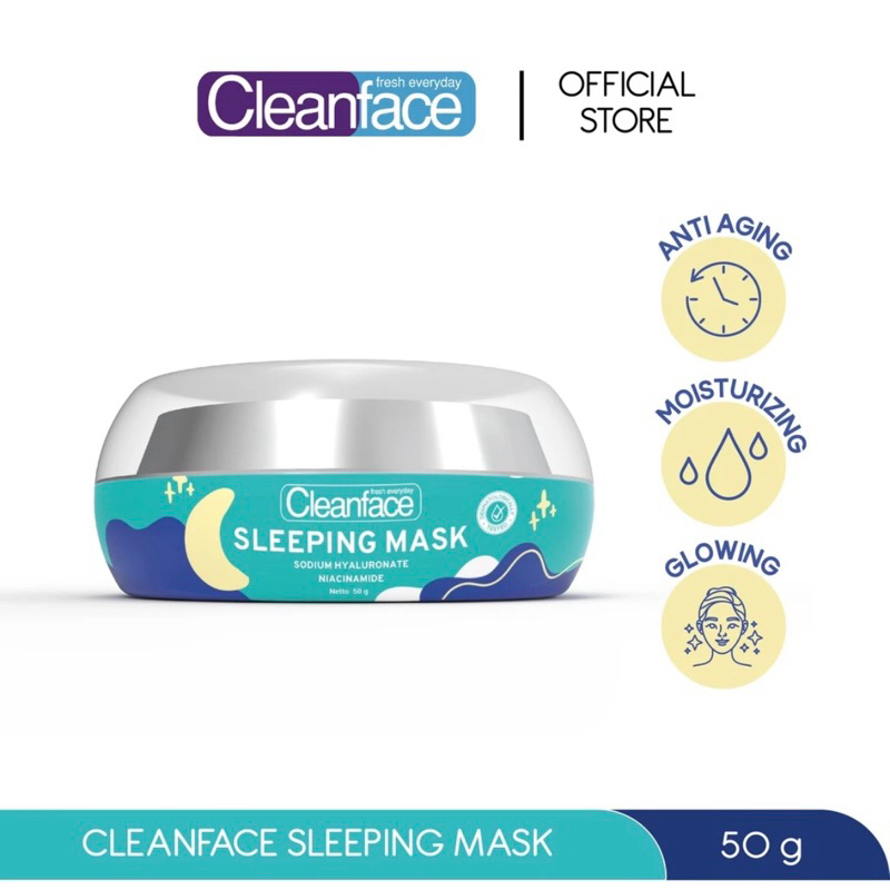 Jual Purbasari Cleanface Sleeping Mask Sodium Hyaluronate Niacinamide ...