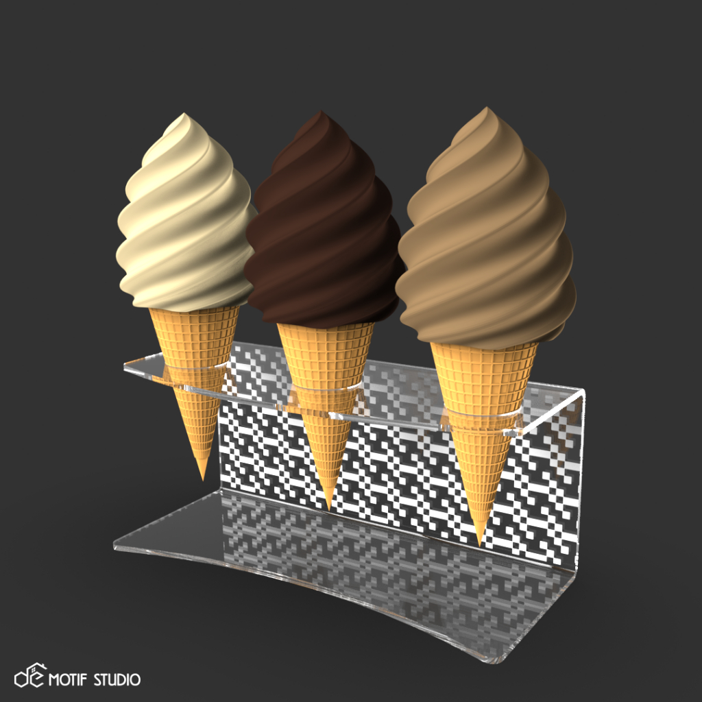 Jual ICE CREAM GELATO CONE CONES STAND HOLDER DISPLAY RACK CLEAR ...