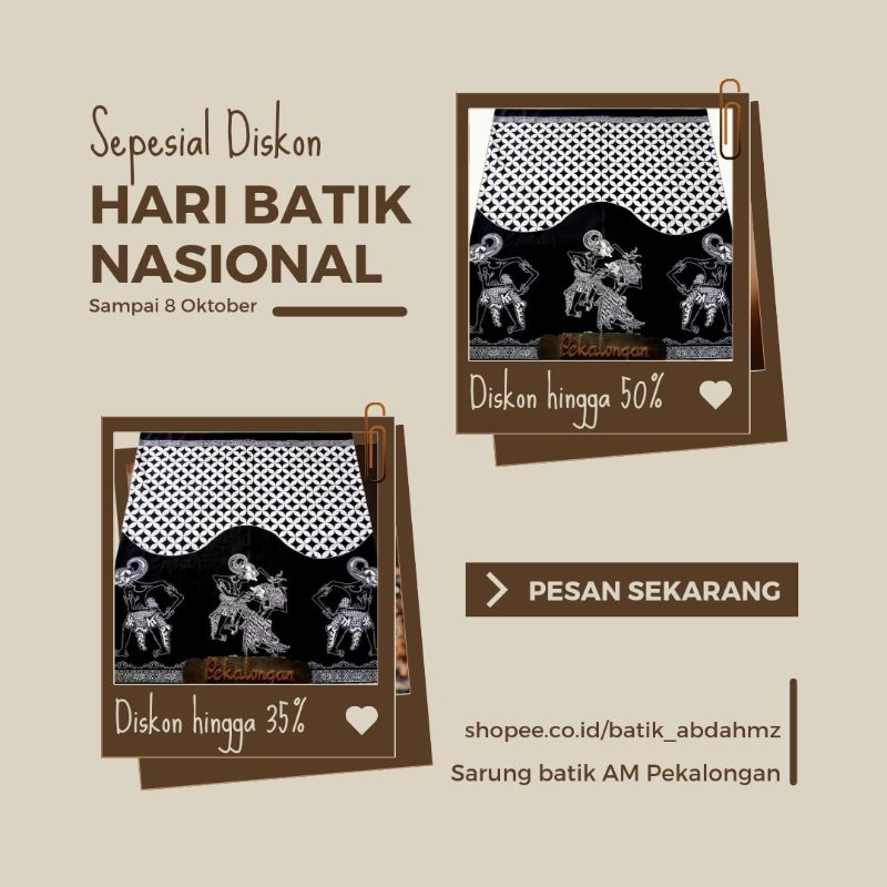 Jual Bisa Cod Cek Dulu Baru Bayar Sarung Wayang Batik Am Abdah Mz Shopee Indonesia