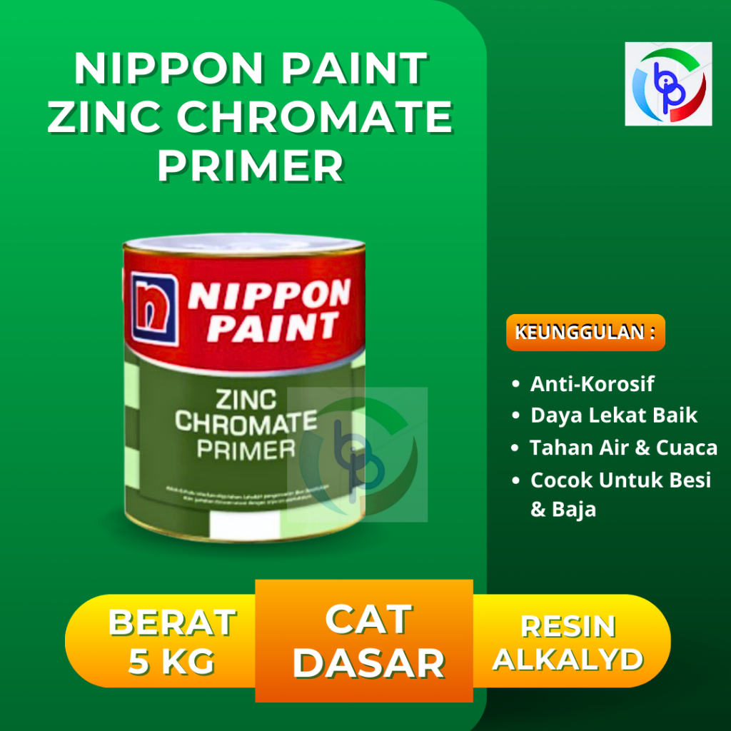 Jual Nippon Paint Zinc Chromate Primer Cat Dasar Besi 5 Kg di Makassar