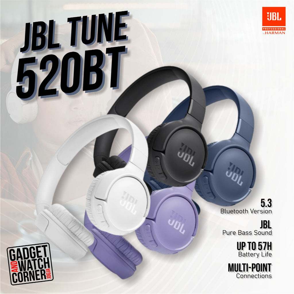 Jual JBL TUNE 520BT / T520BT Wireless Bluetooth On-Ear Headphone ...