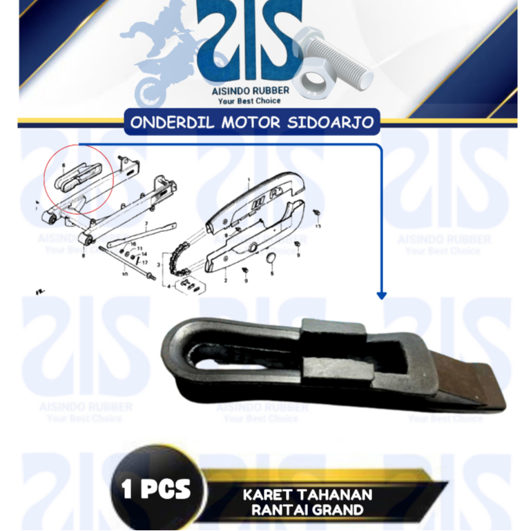 Jual Karet Tahanan Rantai Grand - Rubber Seal Bantalan Dudukan Pangkon ...