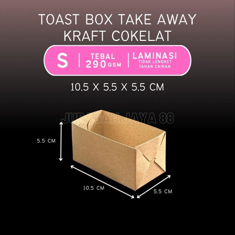 Jual Sleeve Toast Kraft Box Alas Roti Take Away Kraft Ketebalan 290 gsm ...