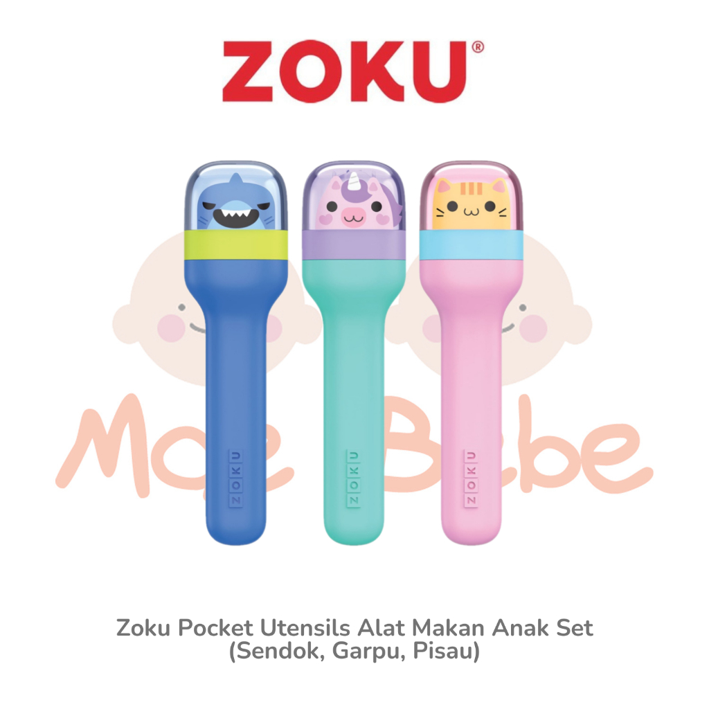 Jual Zoku Pocket Utensils Set Alat Makan Anak Karakter (Sendok, Garpu ...