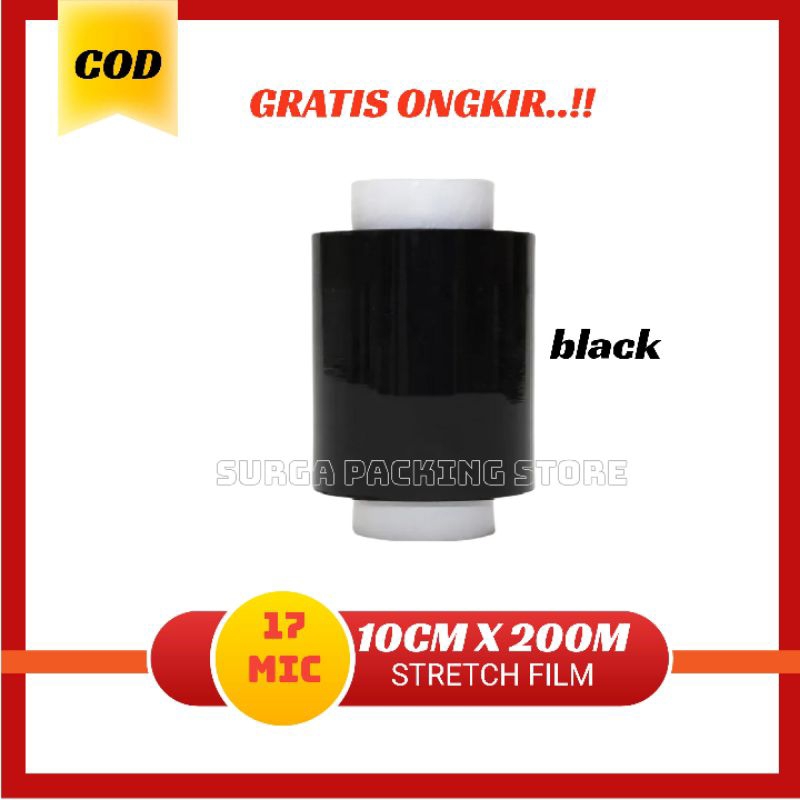 Jual Plastik Wrapping Hitam 10cm x 250m Eco | Stretch film 10cm x 250m ...