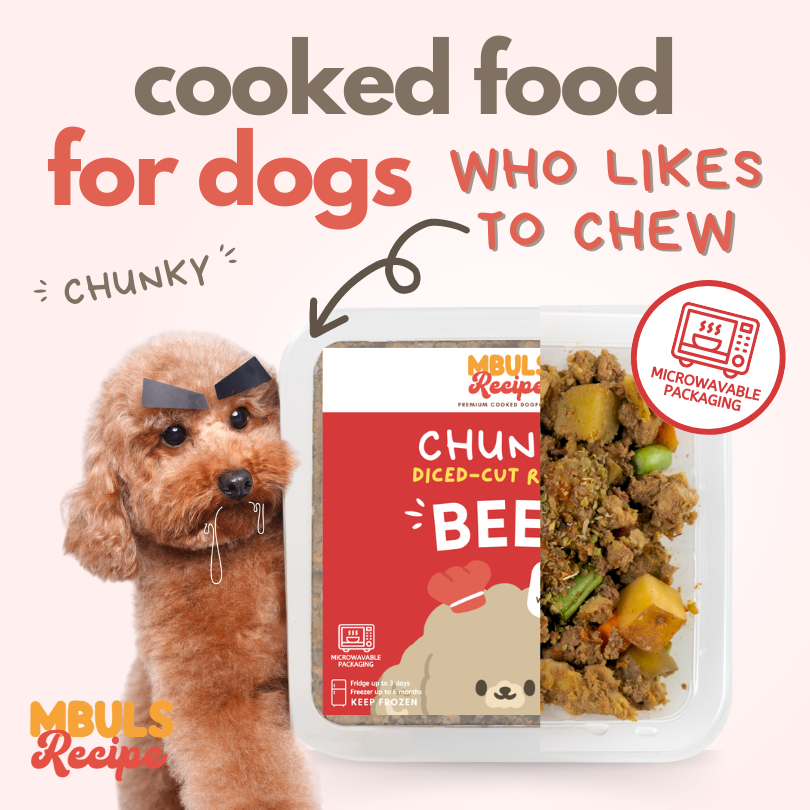 Jual Mbuls Recipe Homemade Cooked DogFood Chunky Chicken Pork Buffalo ...