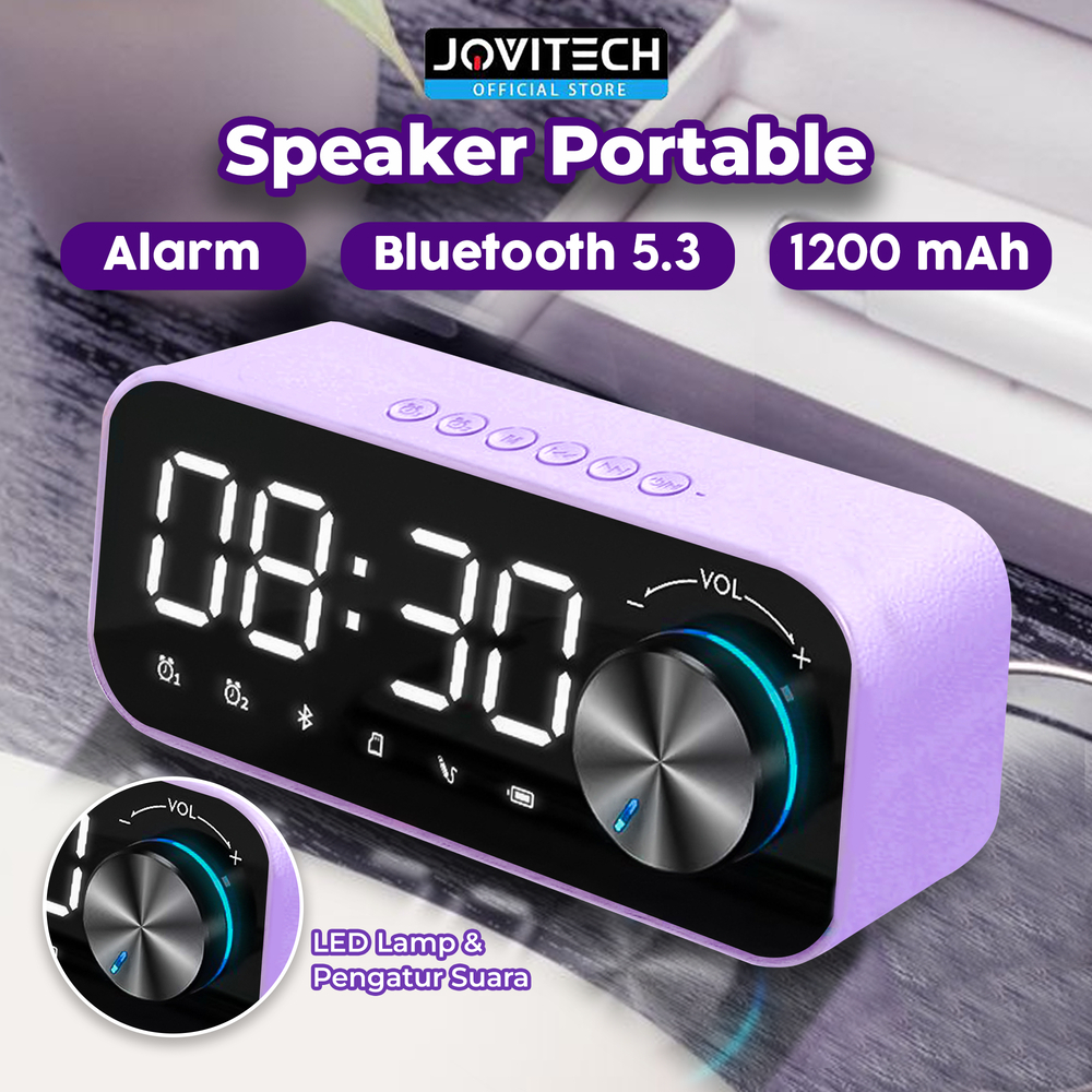 Jual Jovitech Speaker Jam Led Bluetooth Portable Stereo Original Display Alarm Wireless S16