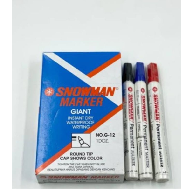Jual (1 pcs) Spidol permanent/spidol/spidol marker/spidol snowmant ...