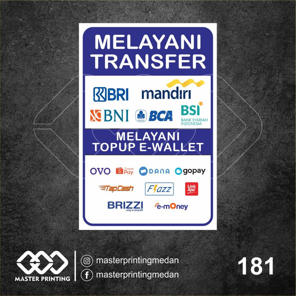 Jual 181 - Stiker Custom Melayani Transfer dan Topup E-Wallet, Sticker ...