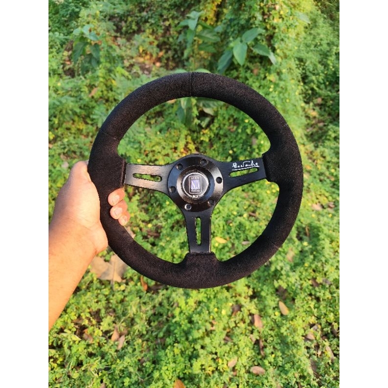 Jual Setir mobil racing 12 inchi kain bulu (bludru premium) | Shopee ...