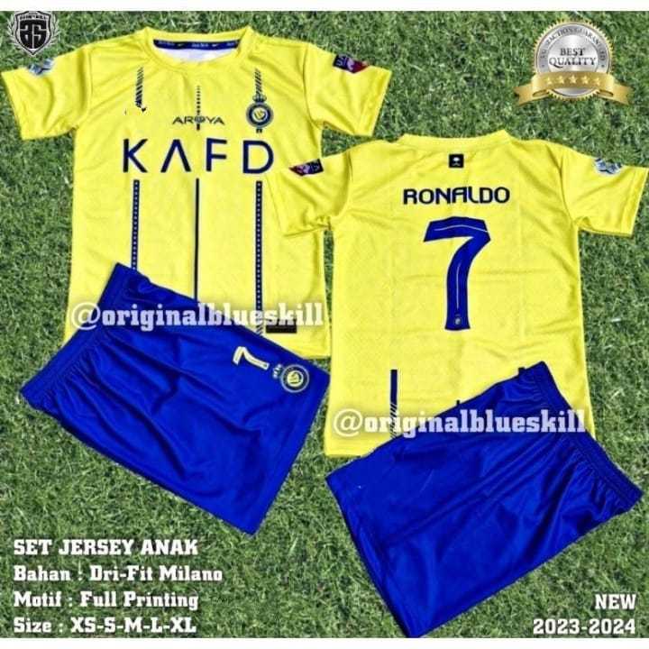 Jual Jersey Al Nassr Home New 2023 2024 Baju Sepak Bola Ronaldo