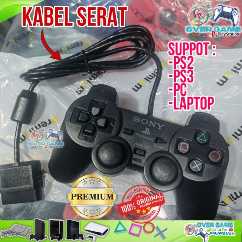 Jual STIK/STICK PS2 ORIGINAL PABRIK BLACK HITAM | Shopee Indonesia