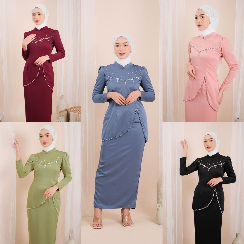 Jual One Set Slim Fit dress Felicia Dress Kurung Melayu Dress Pesta ...