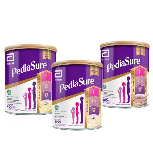 Jual Pediasure Triplesure Vanilla / Madu / Cokelat 380 gram Kaleng ...