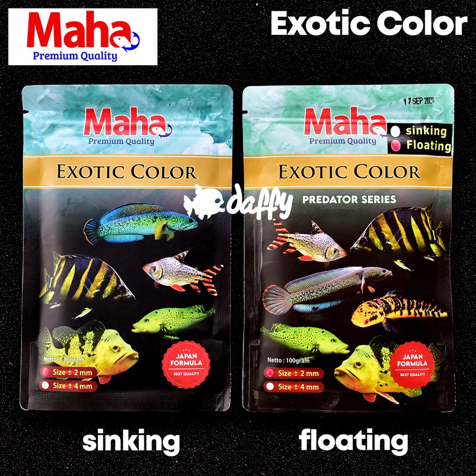 Jual Penjualan Mutu Pelet MAHA EXOTIC COLOR 1gr Pakan Ikan Predator ...