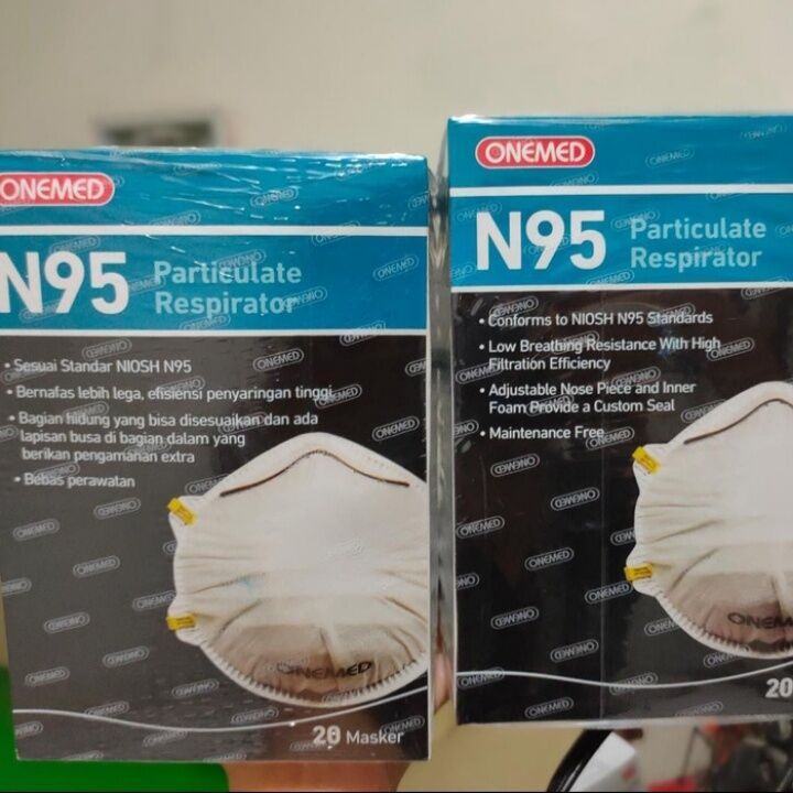 Jual Masker N95 Onemed Original Segel Isi 20 pcs/ Masker Particulate ...