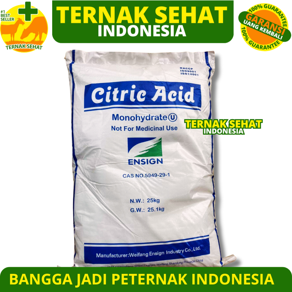 Jual CITRIC ACID 250 GRAM FOOD GRADE - Sitrun - Citrun - Sitrat ...