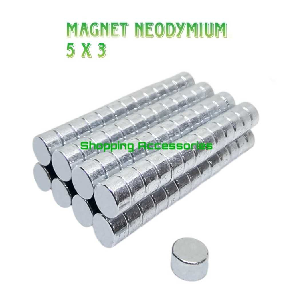 Jual Magnet Neodymium Ukuran 5x3mm Strong Magnet -1pcs | Shopee Indonesia