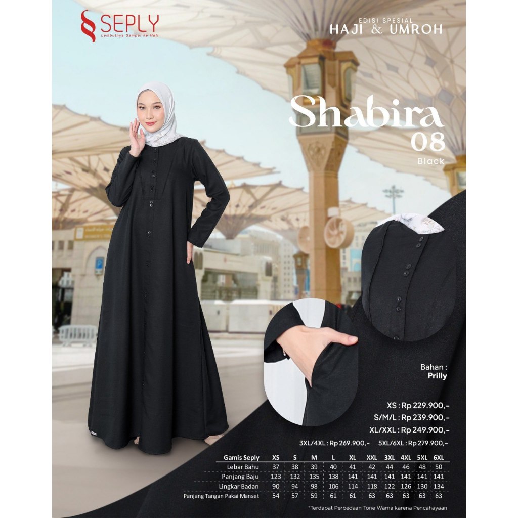 Jual SHABIRA 08 BLACK & WHITE SERIES / GAMIS SELPLY SHABIRA / SHABIRA ...