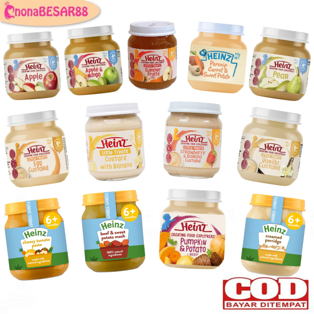 Heinz Baby Food Jar MPASI Makanan Bayi Puree Bayi 6bulan+ 6m