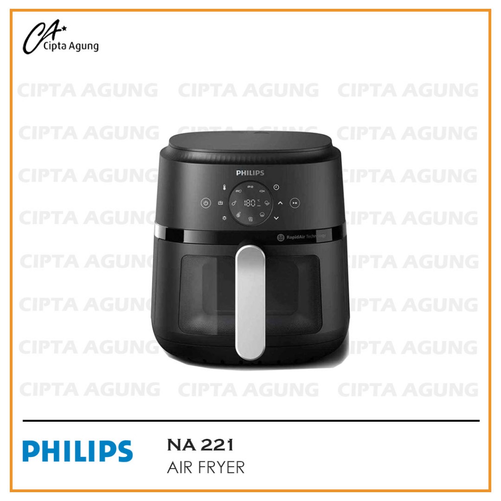 Jual PHILIPS DIGITAL AIR FRYER NA221 NA-221 NA 221 HITAM BLACK ...
