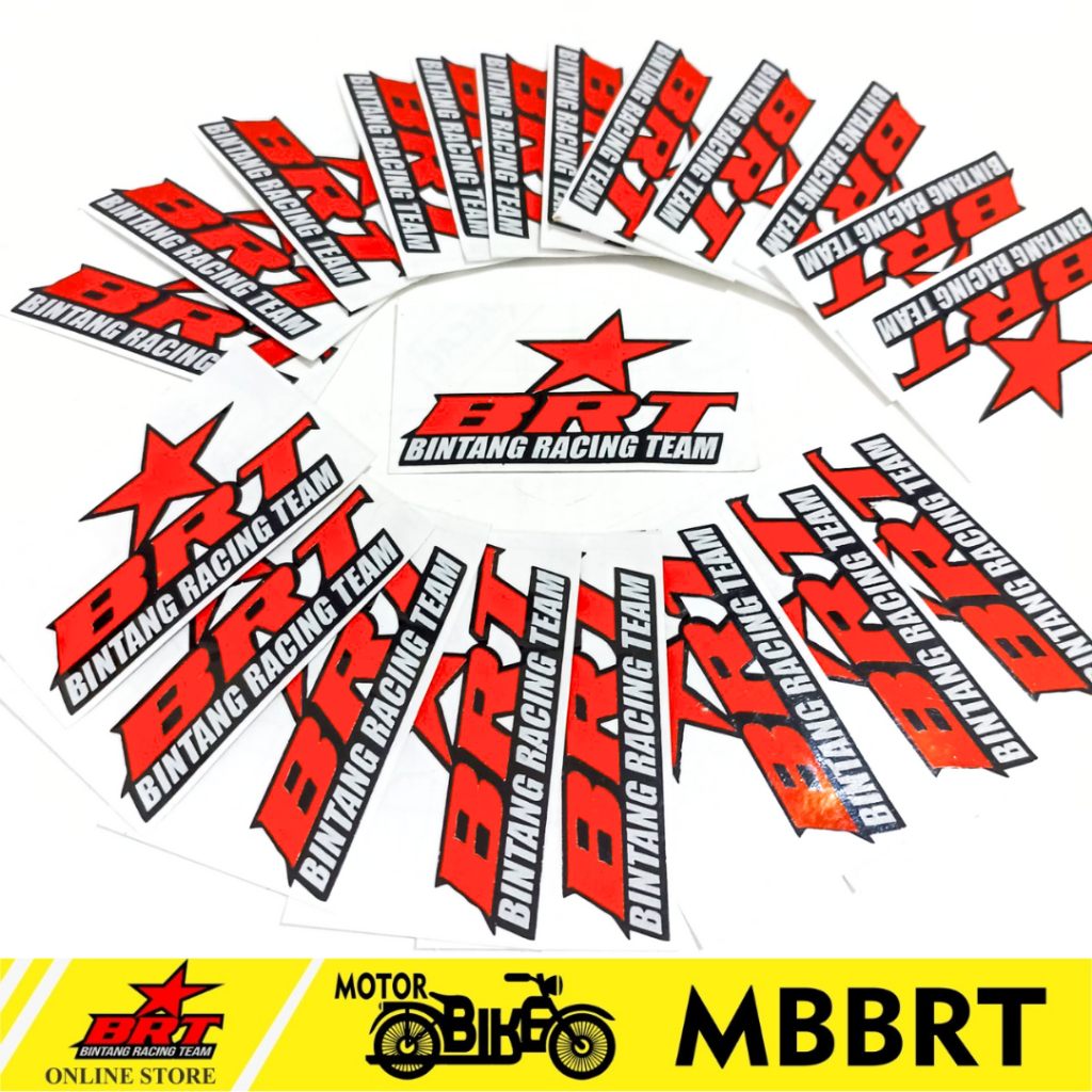 Jual Sticker Stiker Logo Cutting timbul BRT Original Bintang Racing ...