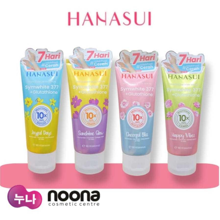 Jual HANASUI BRIGHTENING BODY SERUM SYMWHITE 377 +GLUTATHIONE 180 ML ...